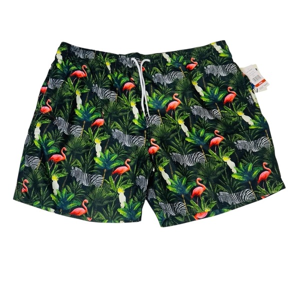 Surf & Swim Other - TRUNKS Brand Surf & Swim Tropical Print Shorts Zebra Flamingo Parrots XXXL 3XL